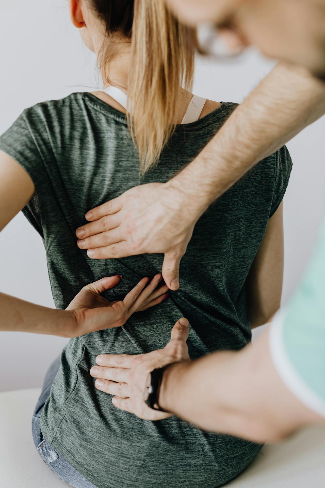 Lady who may benefit from myofascial release therapy while dealing with chronic pain and stiffness